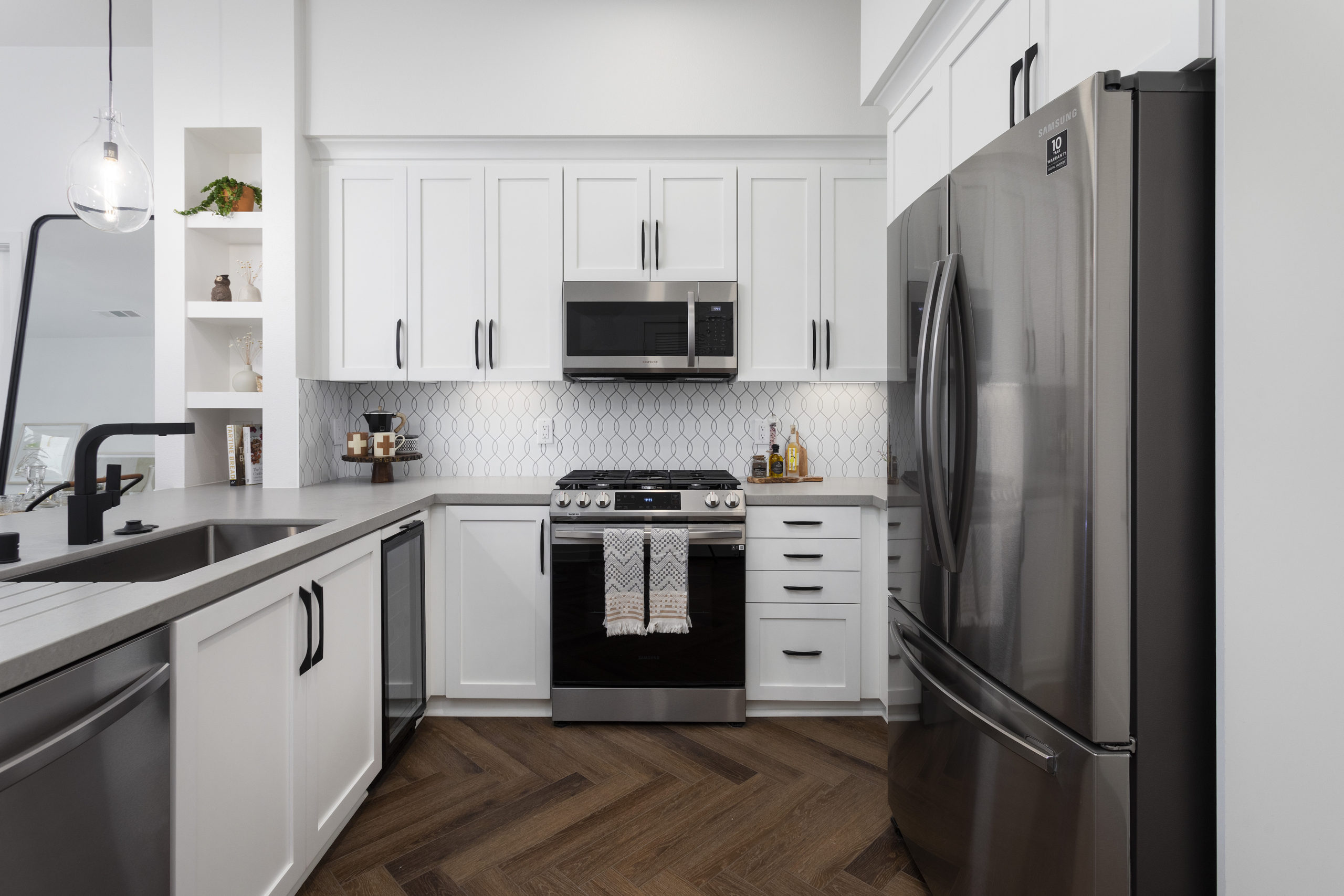 new penthouse modern white kitchen broadstone atlas apartments